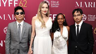 Angelina Jolie and Kids Attend Maria Premiere Following Dropped Brad Pitt Lawsuit [upl. by Dart525]