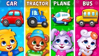 Learn Vehicle Names amp Vehicle Sounds for Kids  Toddler Learning Video  RV AppStudios [upl. by Marelda]