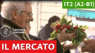 Italiano per stranieri  Luoghi delle città il mercato A2B1 [upl. by Vil]