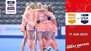 FIH Hockey Pro League 202223 Netherlands vs USA Women Game 1  Highlights [upl. by Schroer]