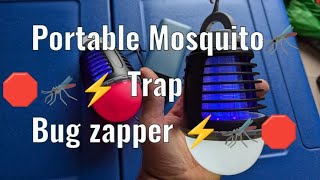 Unboxing Portable bug zapper and mosquito trap Must have for camping [upl. by Burner]