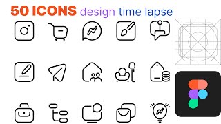 Iconography Figma icons design time lapse video [upl. by Guildroy]