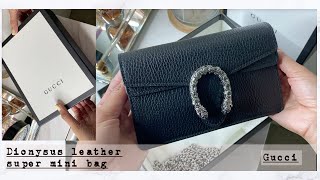 GUCCI Dionysus leather super mini bag  What Fits  YanaSu [upl. by Maitilde]