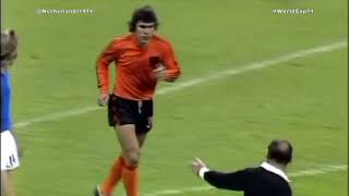 Willem van Hanegem shot on goal vs Sweden WorldCup74 [upl. by Oberstone]