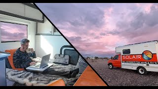 Cozy Winter Vanlife Camping in a Yuma Arizona parking lot [upl. by Oisacin89]