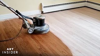 How Hardwood Floors Are Professionally Refinished [upl. by Doone]