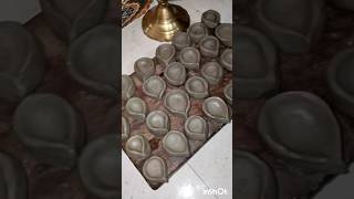 দীপাবলী উপলক্ষে নিজের হাতে প্রদীপ বানালাম trending viral diwalishortsviral AjaKitchen [upl. by Assenaj]