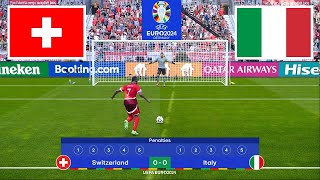 Switzerland vs Italy ● Penalty Shootout  Round of 16  UEFA Euro 2024 [upl. by Refanej]