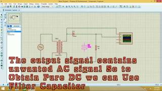 Half Wave rectifier proteus tutorial [upl. by Mooney]