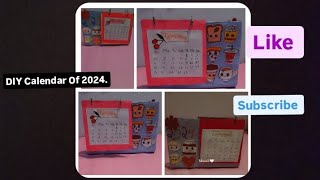 How to make a calendar at home  DIY Calendar of 2024 Paper Easy Craft diy like subscribe [upl. by Amimej]