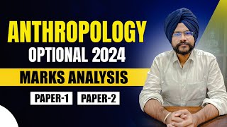 Anthropology Optional 2024  paper  1 and paper  2 Marks Analysis [upl. by Josi]