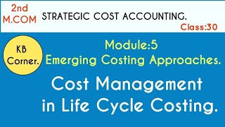 Cost Management in Life cycle Costing2nd Sem MCOM Calicut University [upl. by Uzzial]