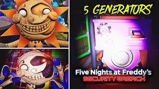 FNAF Security Breach How to Find all 5 Generators FAST  DAYCARE Walkthrough  Guide  NEW [upl. by Haberman496]