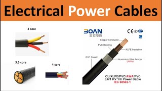 Electrical Power Cables  PVC Cable vs XLPE Cable  Electrical Cable types [upl. by Aiki]