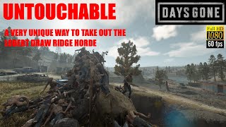 Days Gone PS5  UNTOUCHABLE  A VERY UNIQUE WAY TO TAKE OUT THE LOBERT DRAW RIDGE HORDE [upl. by Nosnek]