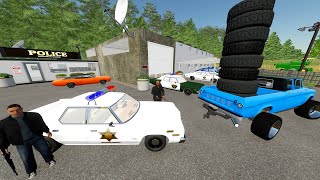 Hudson Gets Fired from the Police  Farming Simulator 22 [upl. by Colene]