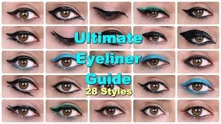 28 Eyeliner Tutorials  Ultimate Eyeliner Guide [upl. by Egor]