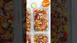 Healthy Meal Prep Recipe  Rainbow Salad recipes shorts [upl. by Regdirb107]