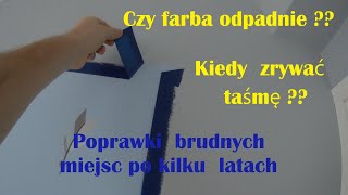 Kiedy zrywać taśmę malarską Idealna odcinka kolorów zrywanie farby z taśmą  odpadająca farba [upl. by Elsi642]