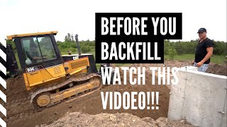 Backfilling a Foundation A must watch before you backfill [upl. by Eirallih584]