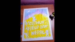 Drawing Octocat for GitHub Field Day Nepal☂️ [upl. by Tung]