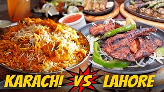 Karachi Food VS Lahore Food  Biryani ya Lahori Fish Fry Kabab ya Lamb Chops Best Food in Toronto [upl. by Anselm]