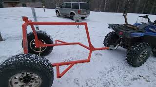 ATV Log Arch Skidder Trailer Build Video [upl. by Hearn]