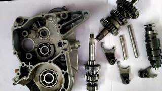 Motor cycle gearbox  working  damage diagnosis and assembly [upl. by Verger]