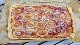 Rezept Apfeltarte mit Blätterteig  Apfelkuchen selber backen [upl. by Ciel]