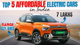 Top 5 Affordable Electric Cars in India 2024👌  Budget Electric Cars  Electric Vehicles India [upl. by Atsyrt]