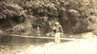 Casting a JM Reid 8 4wt Bamboo Fly Rod [upl. by Eceirahs]