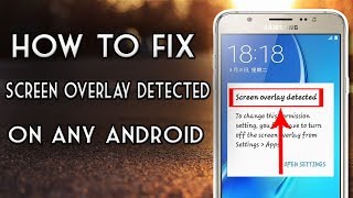 HOW TO FIX SAMSUNG SCREEN OVERLAY DETECTED 100 SOLVED [upl. by Amati]