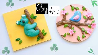 3D Clay Art  Clay Art Tutorial  Air dry clay crafts  DIY clay animals easy [upl. by Netsreik656]