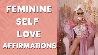 Feminine Self Love Affirmations  Give Yourself The Love You Deserve 💕 [upl. by Ruckman]