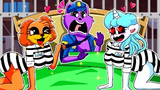 SMILING CRITTERS Officer Catnap is Captivated By The Pretty Prisoner  Poppy Playtime 4 Animation [upl. by Ruscher]