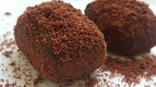 Condensed milk and cocoa powder truffles  Chocolate truffles  Easy dessert recipes [upl. by Hayifas6]