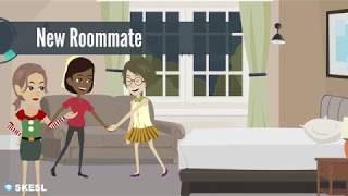 English Conversation Lesson 12 New Roommate [upl. by Nyrrad749]