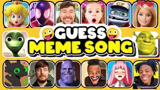 CAN YOU GUESS THE MEME🔥  MOST POPULAR MEMES  MrBeast iShowSpeed [upl. by Aisemaj]