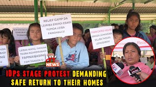 IDPs stage protest demanding safe return to their homes [upl. by Antonina]