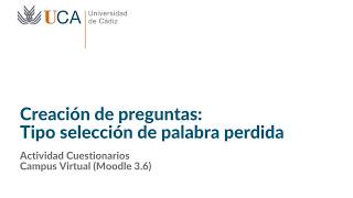 Cuestionarios Moodle 36 Creación de preguntas Tipo arrastrar palabras al hueco [upl. by Yelena]