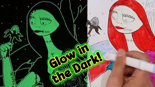 Coloring GlowintheDark Jack Skellington FNAF and Sticker Fun with Hello Kitty and Bluey [upl. by Waal780]