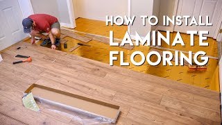 Installing Laminate Flooring For The First Time  Home Renovation [upl. by Adilem993]