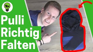 Pullover Falten ✅ GENIALE ANLEITUNG Wie Kapuzenpullover Pulli amp Hoodie platzsparend Zusammenlegen [upl. by Inafit]