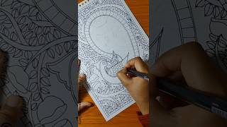 Peacock Madhubani Painting 🎨 shortsfeed shorts youtubeart mithilaart mithilapainting artist [upl. by Bihas826]