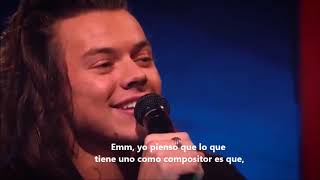 James Corden asks Harry Styles if the song quotPerfectquot refers to Taylor Swift Subtitulado [upl. by Mccullough]