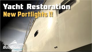 Boat Restoration Project UK  Installing new portlights  EP3 [upl. by Northway3]