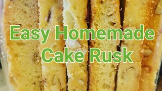 Easy Homemade plain Biscotti  Cake Rusk  fyp viral trending homemade [upl. by Ruiz556]