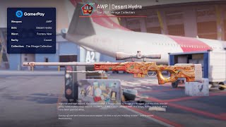 CS2  AWP  Desert Hydra Factory New  Skin Showcase [upl. by Airb80]