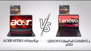 ACER NITRO AN515R45 vs LENOVO IdeaPad GAMING 3 5DID  Terbaru 2022 [upl. by Ladiv]