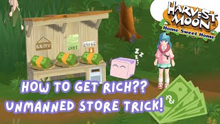 How to get Rich at Harvest Moon Home Sweet Home by Unmanned Store [upl. by Leor710]